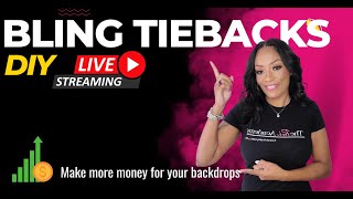 DIY Bling Tiebacks for your backdrops and event draping  Live Tutorial [upl. by Neill875]