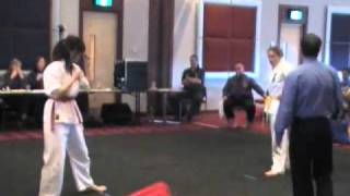 Womens FullContact Kyokushin Karate Competition  with Action Replay [upl. by Laroc]