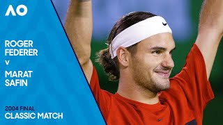 Roger Federer v Marat Safin Classic Match  Australian Open 2004 Final [upl. by Euh]