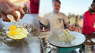 Tadke Wala Half Fry  Surat City Egg Dish  Handicapped Omelette [upl. by Annairb]