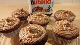 Nutellamuffins mit NutellaKern und NutellaFrosting [upl. by Edalb]