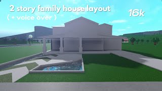 16k family home layout in bloxburg   voice over [upl. by Annyl198]