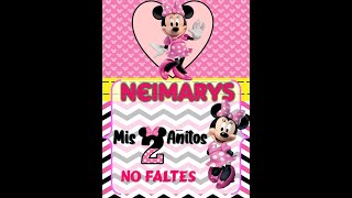 Plantilla Video Invitación de MINNIE MOUSE para editar [upl. by Eniamor226]