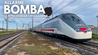 ALLARME BOMBA ALLA STAZIONE DI TRANI e IN ALTRE STAZIONI della FERROVIA ADRIATICA LA RIPRESA [upl. by Anera]