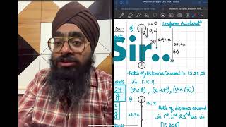 NEET22 the ratio of distance travelled by a freely falling body in first second third and fourth se￼ [upl. by Tryck17]