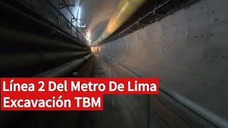 TBM De La Línea 2 Del Metro De Lima A Pocos Metros De La Estación Central Felices Fiestas Patrias [upl. by Arvo567]