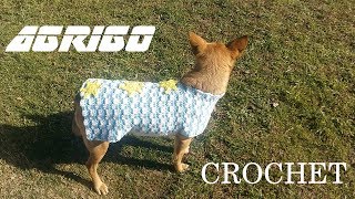 ABRIGO para perro en tejido crochet o ganchillo tutorial paso a paso Moda a Crochet [upl. by Adrahs82]