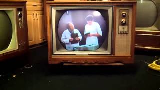 Vintage Color round tube GE television set [upl. by Topper85]