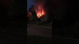 Bungalow blaze in Woodside Telford [upl. by Atinahc]