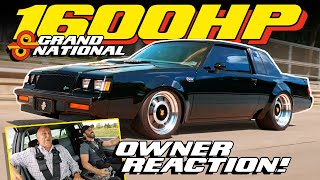 1600Hp TwinTurbo Buick Grand National V8  Owner reacts to Roadster Shop ridealong [upl. by Seem]