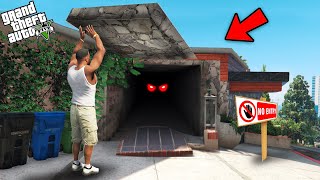 GTA 5  I Found The Most Secret Tunnel And See Monster Near Franklins Garage GTA 5 Mods [upl. by Lilli]