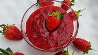 How to Make Strawberry Sauce Easy Strawberry Topping Recipe [upl. by Lemon]