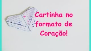 Como dobrar cartinha no formato de Coração [upl. by Nirmak]