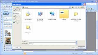 111 Microsoft Publisher 2007 Inserting Pictures and Clip Art [upl. by Egduj131]