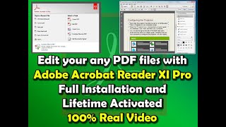 Adobe Acrobat Reader XI Pro full installation guide and life time activate [upl. by Dianemarie]