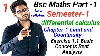 Bsc first year Maths  chapter 1 Limit and Continuity  Exercise 11 Basic Concept best Analysis [upl. by Bettye854]