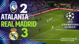 ATALANTA 23 REAL MADRID • Highlights • Champions League 2425  SimulationRecreation [upl. by Harl]