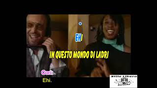 KARAOKE IN QUESTO MONDO DI LADRI CON CORI ORIGINALI  ANTONELLO VENDITTI Demo [upl. by Aranaj]