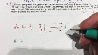 Rosyth P6 2015 SA1 Paper 2 Q11 2ifs and working backwards [upl. by Tiphane]