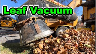 Leaf Vacuum Truck sucks all the Fall Leaves [upl. by Henni813]