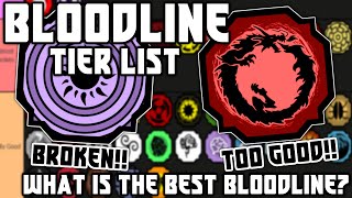 The TRUE BEST Bloodline Tier List In Shindo Life  The BEST Bloodline Tier List In Shindo [upl. by Cherye]