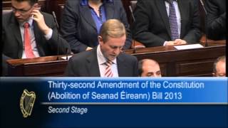 Thirtysecond Amendment of the Constitution Abolition of Seanad Éireann Bill 2013 Full Length [upl. by Beryl]