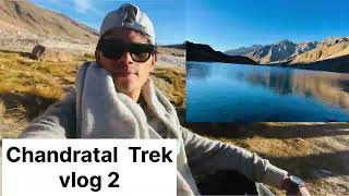 How to go Chandratal  Chandratal lake view  how to start travelling  Chandratal vlog  trek 2024 [upl. by Alyakam267]