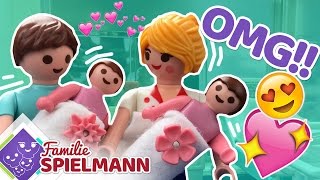 DIE ZWILLINGE KOMMEN 👧🏻 👧🏻 Die Geburt mit kleinen Pannen  Playmobil Film deutsch [upl. by Thesda]