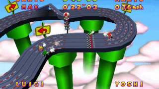 Mario Party 2 Netplay Minigame Slot Car Derby [upl. by Frendel]