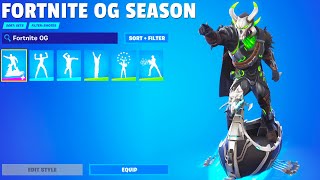 All Fortnite OG Season Dances amp Emotes With Omegarok Skin Flashback Breakdown Lil Longboat [upl. by Endor]