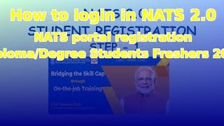 How to Register Nats 20 Nats portal registration Diploma students freshers or old  2024 nats [upl. by Lister]