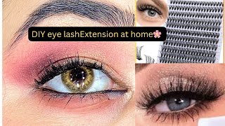 How to apply eyelash extensions yourselDIY eyelash extensions [upl. by Ardnuek61]