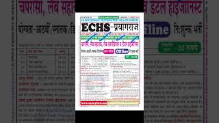 ECHS Prayagraj ChaprasiLab HelperDental Hygienist Recruitment 2024 shorts 10thpassjob echs [upl. by Alemap]