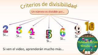 Criterios de divisibilidad [upl. by Melodee787]