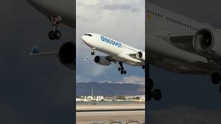 GoAround Discover Airlines Airbus A330 aborts landing at Las Vegas LAS  DAIKC planespotting [upl. by Aeila]