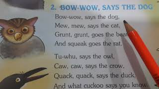 Bow wow says the dog  nursery rhyme preprimary  rhymes and songs [upl. by Silsby65]