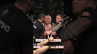 John Therrien claimed victory over Artem Taranenko ArmWrestling AWCShowdown armfight [upl. by Kelsi520]