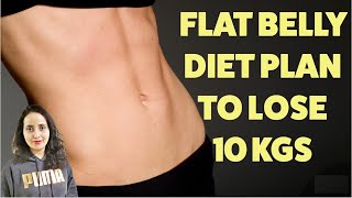 Flat Belly Diet Plan To Lose Weight Fast 10Kg In 10 Days [upl. by Ilrebmyk]