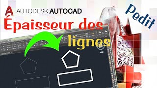 Comment utiliser Pedit command AutoCAD  modifier l épaisseur des lignes  Pedit AutoCAD [upl. by Eelyme17]