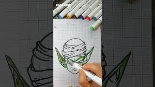 Draw Piccoloface chibi in Dragon ball Z dragonball [upl. by Isman]