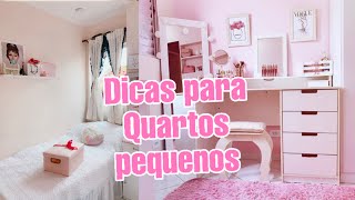 DICAS PARA QUARTOS PEQUENOS FICAREM MAIORES [upl. by Gnues186]