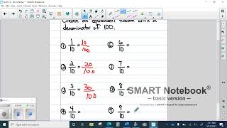 Lesson 124  Reteaching Video 1  Add Fractions with Denominators of 10 and 100 [upl. by Anilahs]