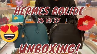 HERMES BOLIDE 25 amp 27 尺寸比較 開箱 [upl. by Sabina884]