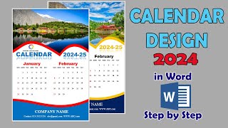 Printable Calendar Design 2024  25 in MS Word  Calendar kaise banate hain  How to make Calendar [upl. by Aital]