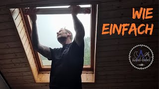 Dachfenster Rollo Montage selbermachen  Velux [upl. by Ecnarret150]