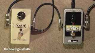 ♫ MXR Micro Amp vs Electro Harmonix EL Nano LPB1 ► HD Audio [upl. by Kurtis]