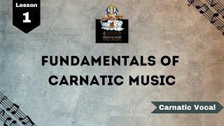 Carnatic music lessons for beginners  Fundamentals of Carnatic Music  Lesson 1 [upl. by Tsirhc]