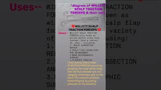 Diagram of willett scalp traction forceps amp their uses bscnursing hospital medicalstudent nurse [upl. by Natsreik114]