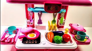 4 Minutes satifying with unboxing pink suitcase kitchen set ASMR Review Toys [upl. by Skip997]