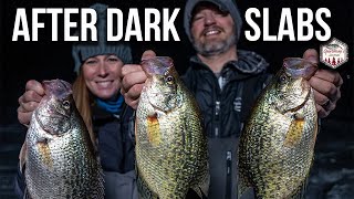 Ice Fishing Crappies at Night Finesse Tactics [upl. by Arhaz]